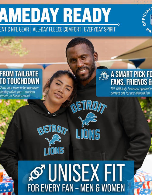 Load image into Gallery viewer, NFL Adult Gameday Hooded Sweatshirt - Poly Fleece Cotton Blend - Stay Warm and Represent Your Team in Style

