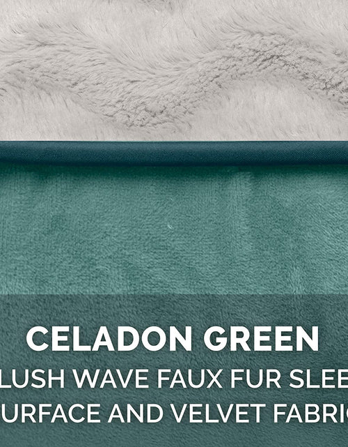 Load image into Gallery viewer, Replacement Dog Bed Cover Perfect Comfort Plush &amp; Velvet Waves Sofa-Style, Machine Washable - Celadon Green, Jumbo plus (Xx-Large)
