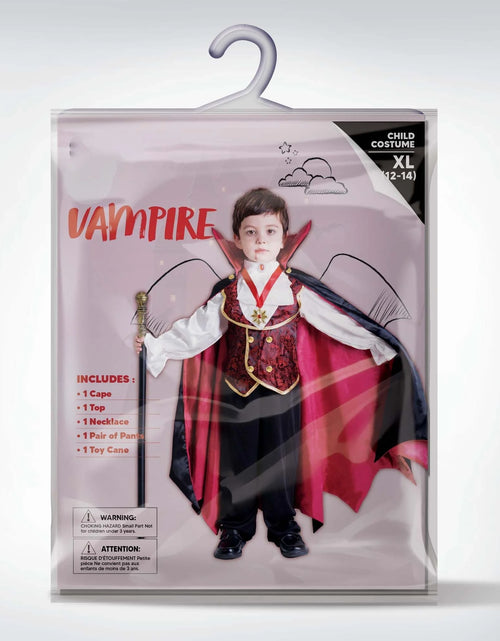 Load image into Gallery viewer, Gothic Vampire Costume Kids, Toddler Vampire Costume Halloween Vampire Costume, Vampire Costume for Boys, Halloween Party Dress up (3-4Yrs)
