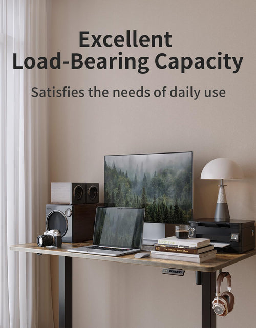 Load image into Gallery viewer, Electric Standing Desk, 48 X 24 Inches Height Adjustable Stand up Desk, Sit Stand Home Office Desk, Computer Desk, Rustic Brown
