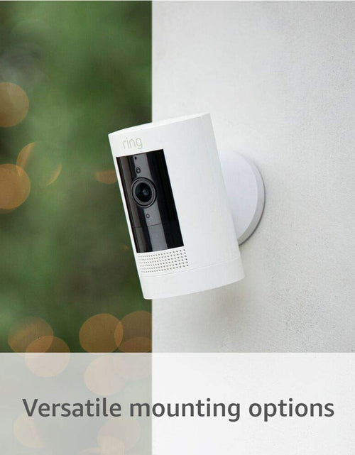 Load image into Gallery viewer, Outdoor Cam (Stick up Cam) | Weather-Resistant Outdoor Camera, Live View, Color Night Vision, Two-Way Talk, Motion Alerts, Works with Alexa | White
