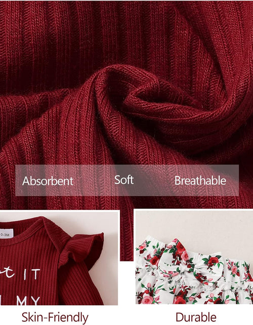 Load image into Gallery viewer, Newborn Infant Baby Girl Clothes Outfits Romper Baby Girl Skirt Set Floral Baby Clothes for Girls Fall Winter
