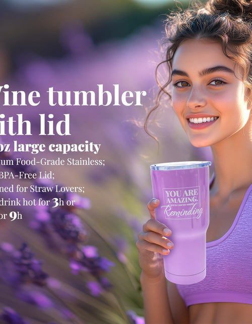 Load image into Gallery viewer, Self Care Gifts for Women Get Well Soon Gifts, Purple Birthday Gift Baskets, 8Pcs Lavender Bath and Body Sets with 20Oz Vacuum Insulated Tumbler Mother&#39;S Day Gifts for Mom
