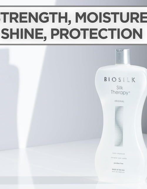 Load image into Gallery viewer, Silk Therapy Original, Reconstructing Treatment for Adding Shine &amp; Helping Prevent Split Ends, Sulfate, Paraben, &amp; Cruelty-Free, 34 Oz
