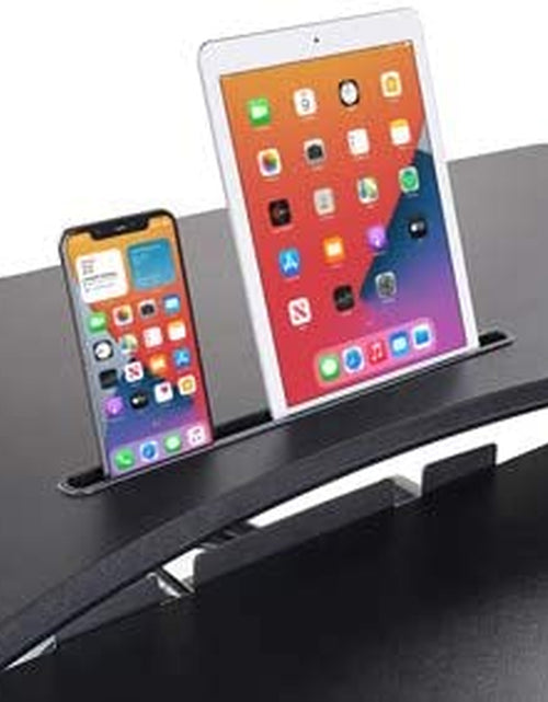 Load image into Gallery viewer, Standing Desk with Height Adjustable 42 Inches Standing Desk Converter Stand up Riser Tabletop Workstation Fits Dual Monitor Black
