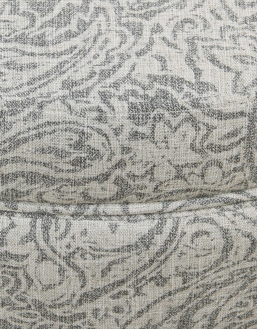 Load image into Gallery viewer, Home Decor | Upholstered round Storage Ottoman | Ottoman with Storage for Living Room &amp; Bedroom, Gray Floral
