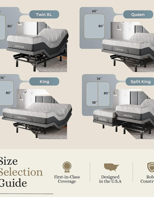 Load image into Gallery viewer, Classic Adjustable Bed Base, Head and Foot Lift, Massage, Under-Bed Lights, USB, Gel Memory, Zero Gravity Smart Frame - King + 14 Inch Hybrid Spring Matt (Medium Soft)
