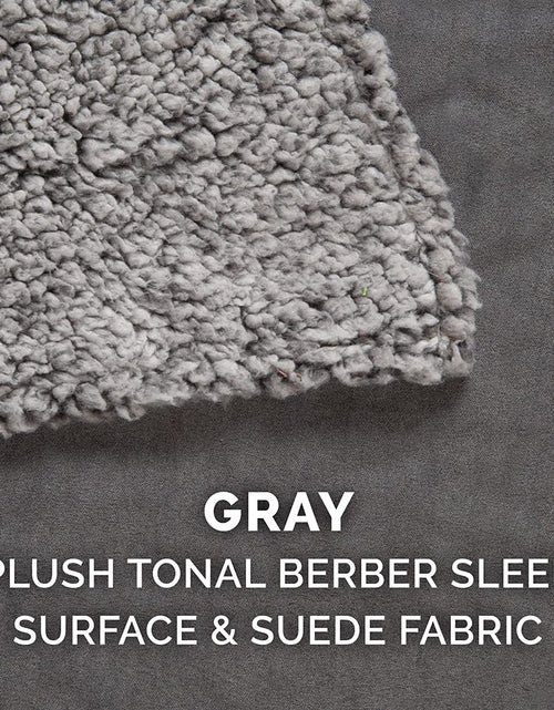 Load image into Gallery viewer, Orthopedic Dog Bed for Medium/Small Dogs W/ Removable Washable Cover, for Dogs up to 35 Lbs - Berber &amp; Suede Blanket Top Mattress - Gray, Medium
