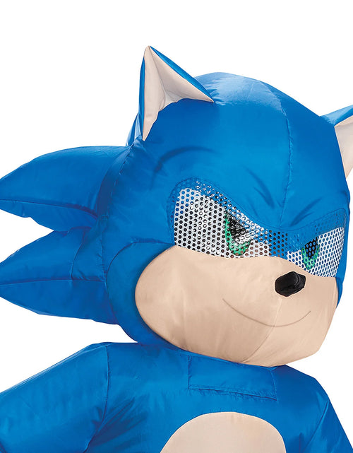 Load image into Gallery viewer, Sonic Inflatable Kids Costume, Official Sonic Move 3 Inflating Costume with Fan, One Size Child

