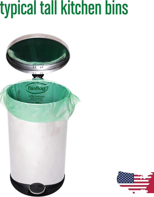 Load image into Gallery viewer, 13 Gallon Tall Kitchen Compostable Trash Bags by , 48 Count, BPI Certified, Meets ASTM D6400 Standards, Made in USA, Food Scrap Bin Liners
