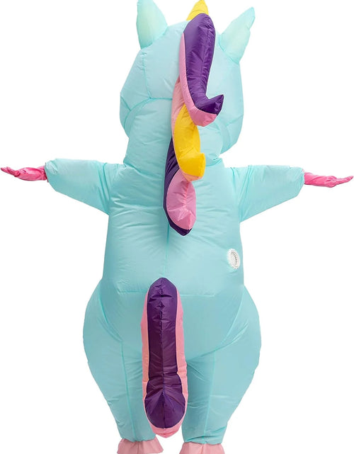 Load image into Gallery viewer, Inflatable Costume for Kids, Full Body Unicorn Costume, Unicorn Air Blown Costume, Unicorn Halloween Costume for Boys and Girls Dress up Party
