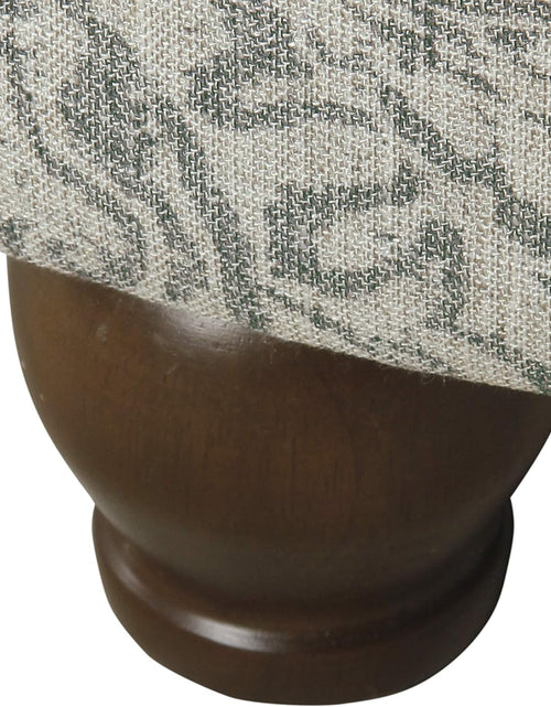 Load image into Gallery viewer, Home Decor | Upholstered round Storage Ottoman | Ottoman with Storage for Living Room &amp; Bedroom, Gray Floral
