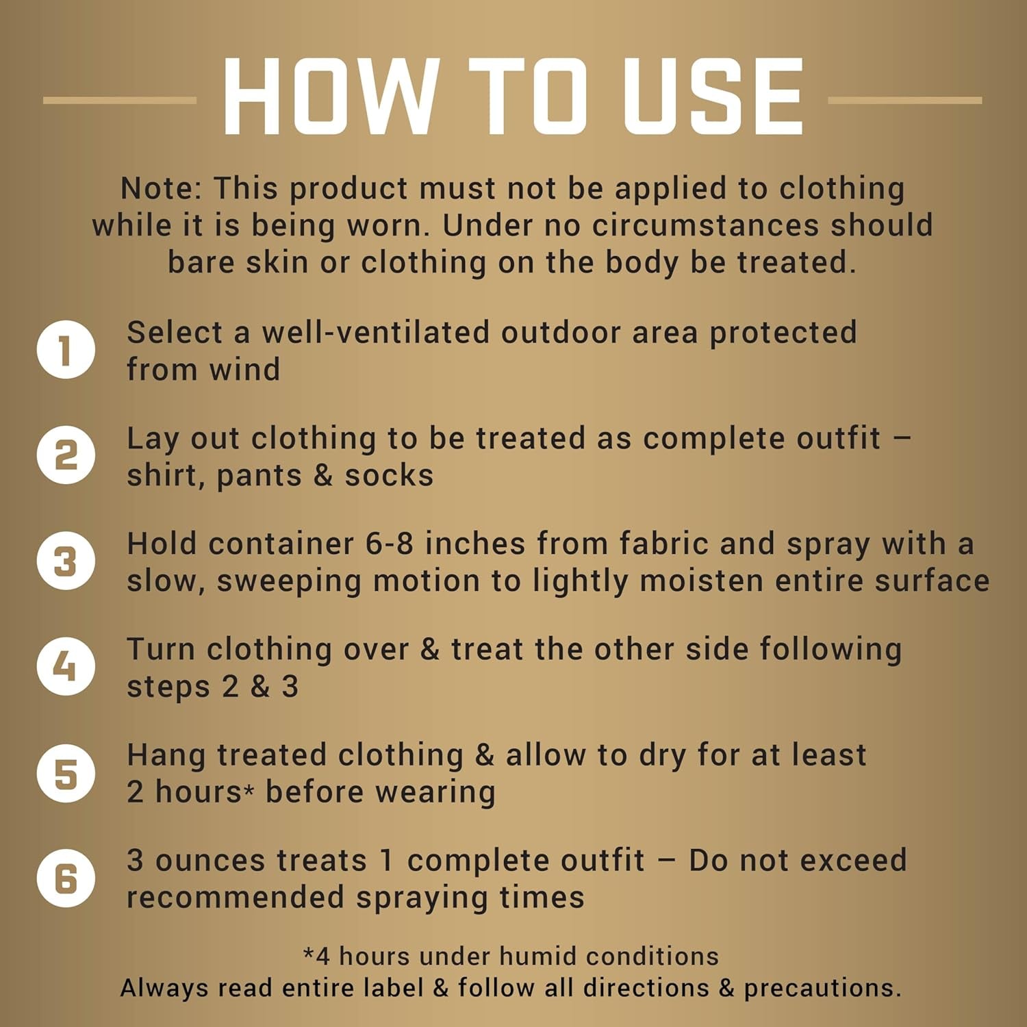 Permethrin Clothing & Gear Insect lent, Use on Outdoor Gear, Tents and Sleeping Bags, s Mosquitoes, Ticks, Mites, (Aerosol Spray), 6.5 Fl Oz (Pack of 6)