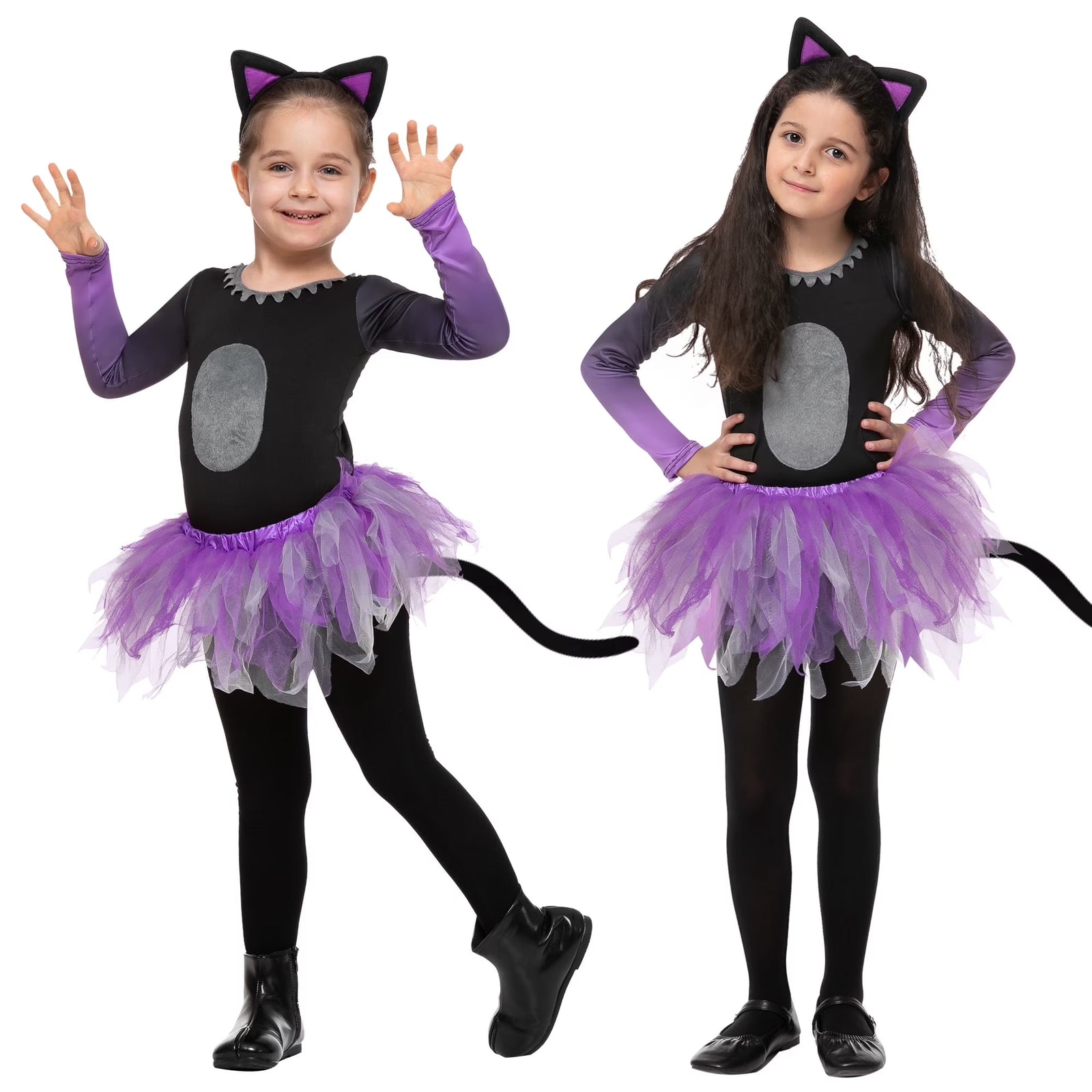 Halloween Children Girls Tutu Cat Skirt Cute Animal Costume for Kids Halloween Dress up Party