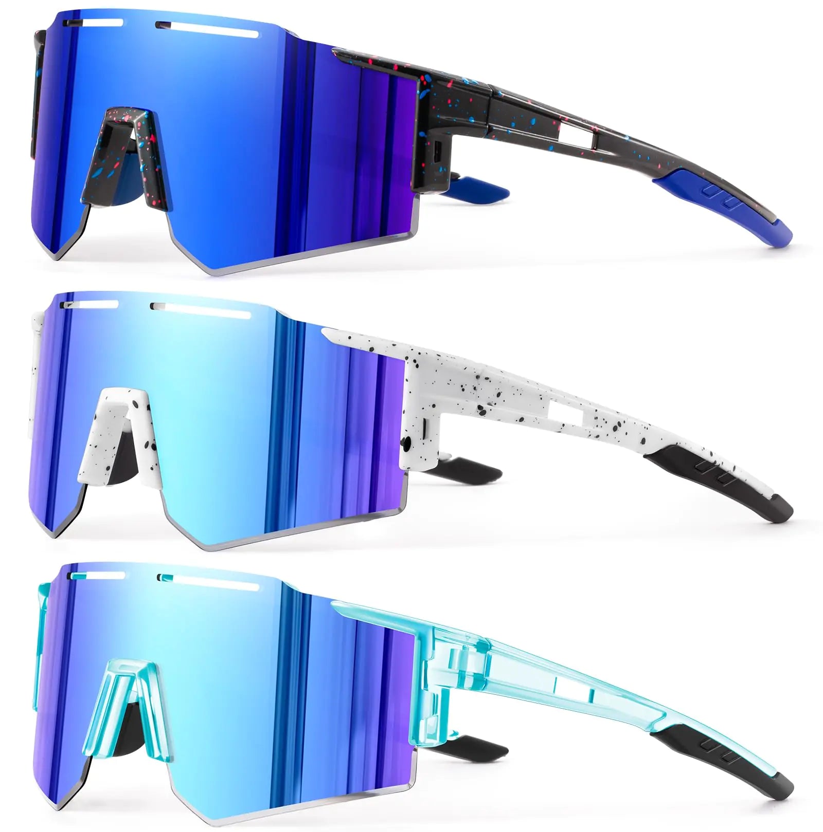 DioKiw 3PACK Polarized Kids Sunglasses Youth Softball Cycling Sports Sun Glasses Boys Girls UV400 Protection Goggles