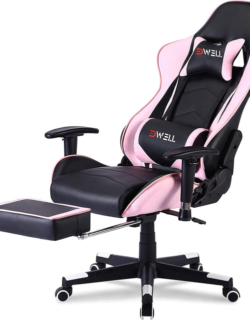 Load image into Gallery viewer, Pink Gaming Chair Ergonomic Computer Chair,Office Chair Gaming Massage Chair Gaming Chair with Footrest(Pink)
