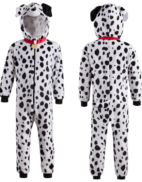 Load image into Gallery viewer, Kids Dalmatian Puppy Costume, Halloween Puppy Costume, Halloween Trick or Treat Party Dress Up, Ages 5-12
