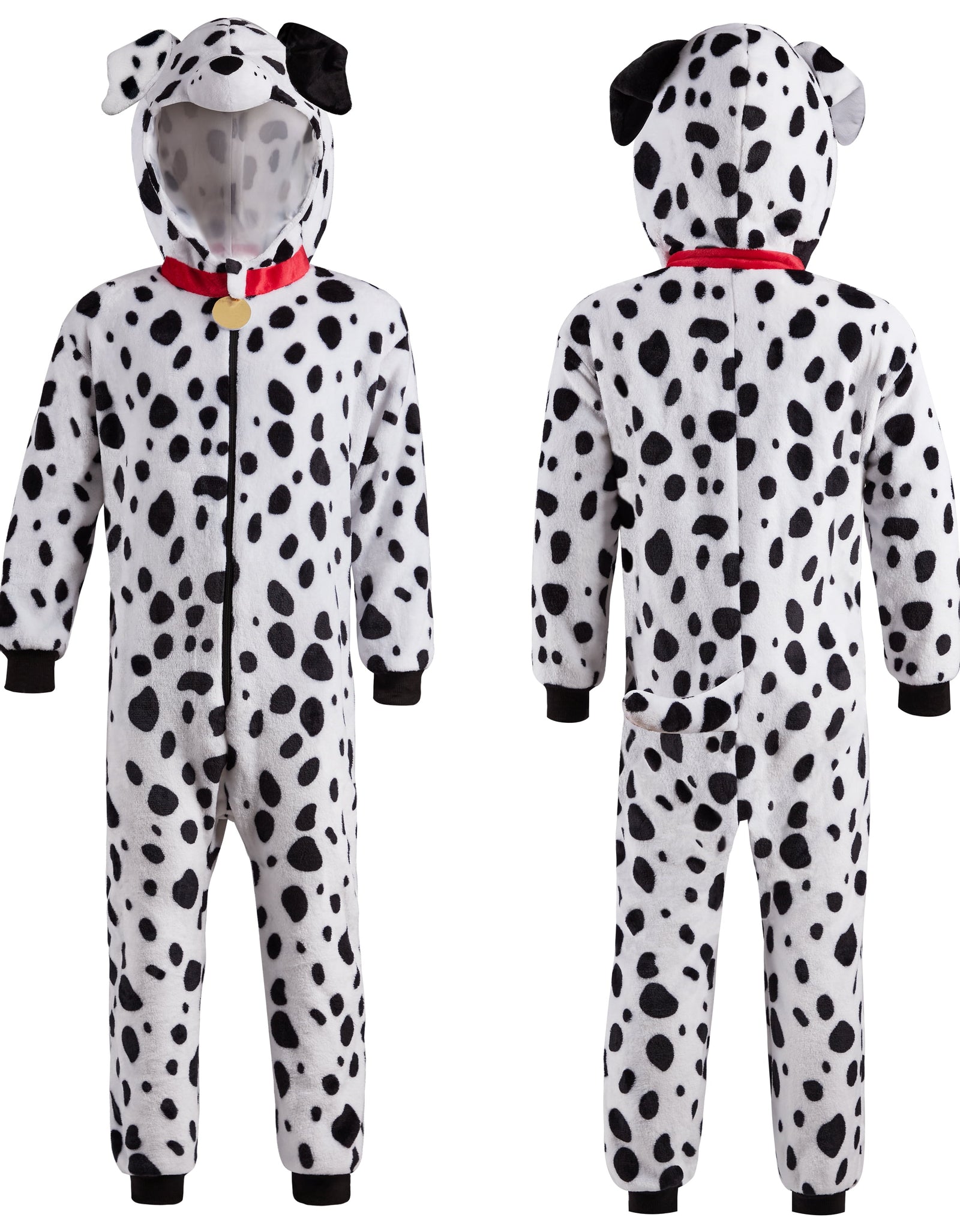 Kids Dalmatian Puppy Costume, Halloween Puppy Costume, Halloween Trick or Treat Party Dress Up, Ages 5-12