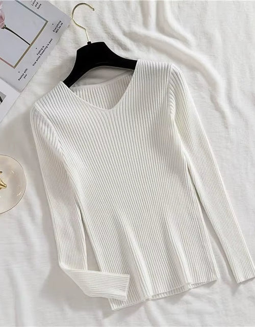 Load image into Gallery viewer, Casual Long Sleeve Knitted Pullover 2025 Autumn Winter Women Sweaters Femme Basic Solid Jersey Tops Fashion Clothes
