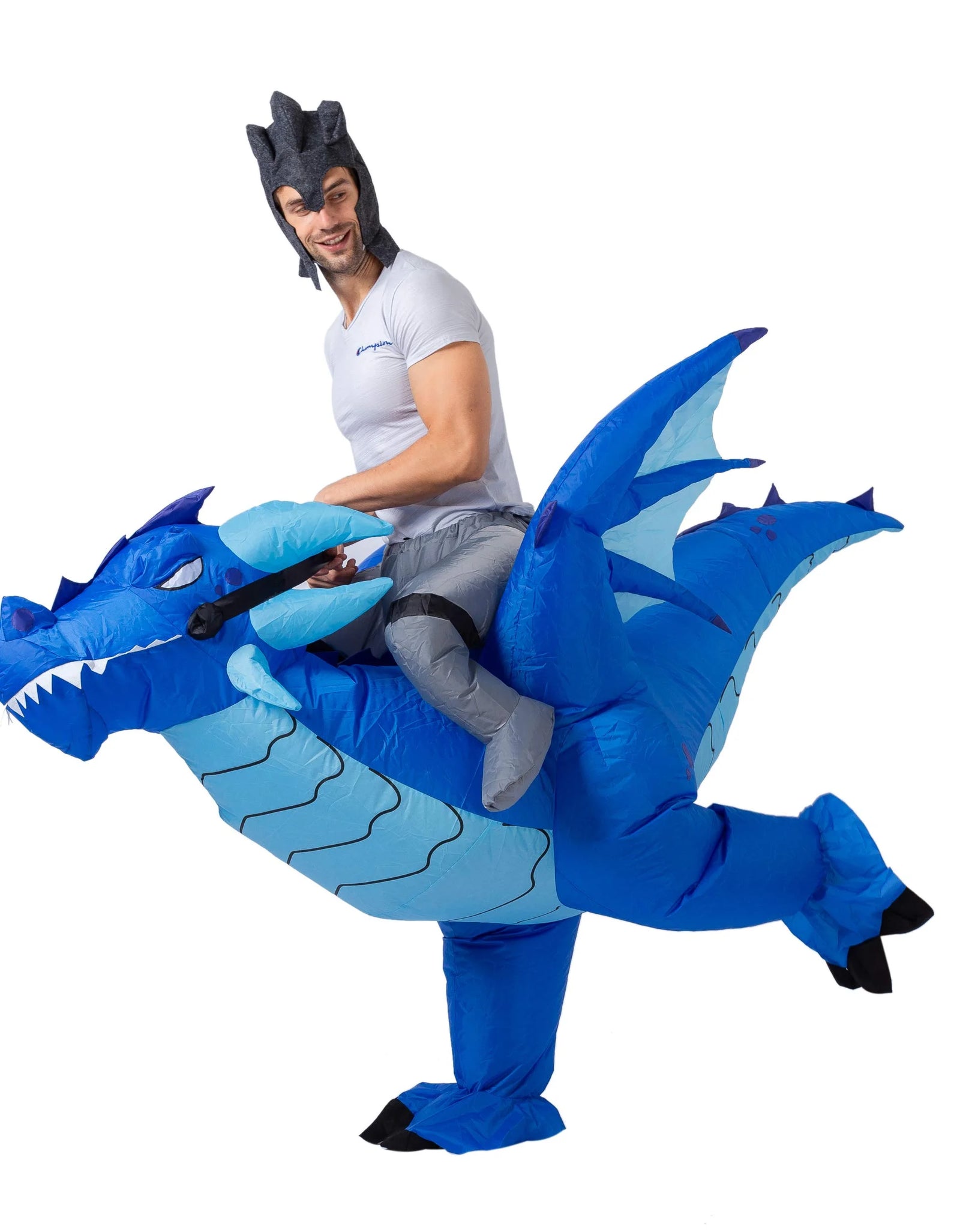 Blow up Dragon Costume, Inflatable Costume for Adult, Ride on Dragon Costume Halloween Party Dress Up
