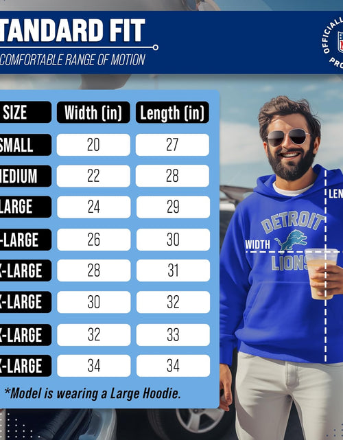 Load image into Gallery viewer, NFL Adult Gameday Hooded Sweatshirt - Poly Fleece Cotton Blend - Stay Warm and Represent Your Team in Style
