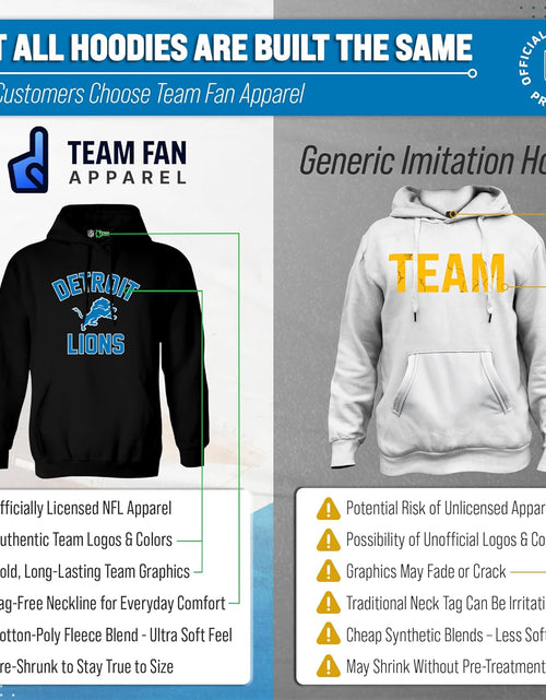 Load image into Gallery viewer, NFL Adult Gameday Hooded Sweatshirt - Poly Fleece Cotton Blend - Stay Warm and Represent Your Team in Style
