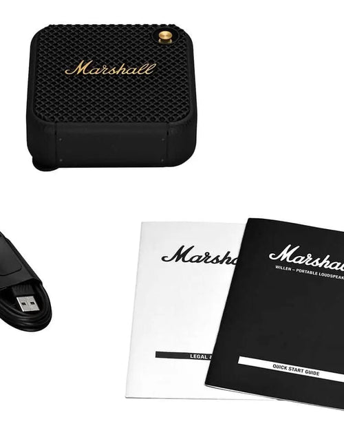 Load image into Gallery viewer, Certified Refurbished - Marshall - Willen BT Portable Speaker - Black &amp; Brass
