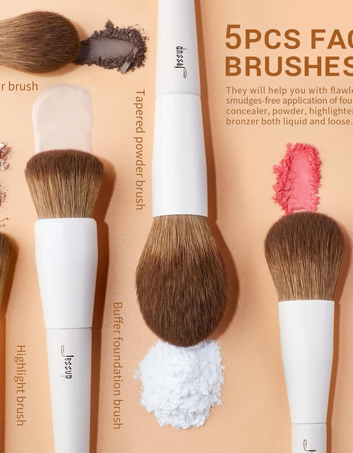 Load image into Gallery viewer, Makeup Brushes 14Pcs Makeup Brush Set Premium Synthetic Powder Foundation Contour Blush Concealer Eye Shadow Blending Liner Make up Brush Kit Light Grey T329
