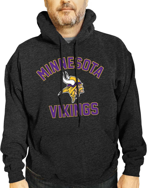 Load image into Gallery viewer, NFL Adult Gameday Hooded Sweatshirt - Poly Fleece Cotton Blend - Stay Warm and Represent Your Team in Style
