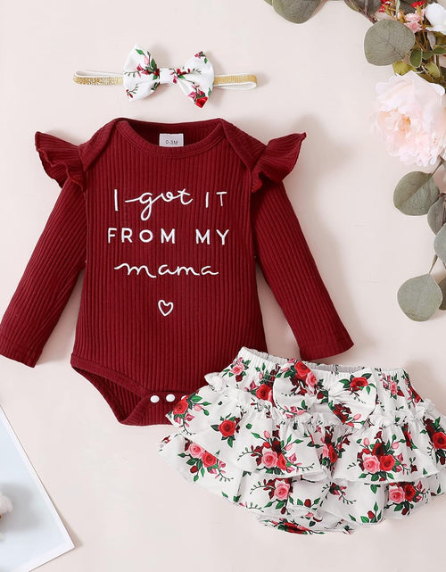 Load image into Gallery viewer, Newborn Infant Baby Girl Clothes Outfits Romper Baby Girl Skirt Set Floral Baby Clothes for Girls Fall Winter
