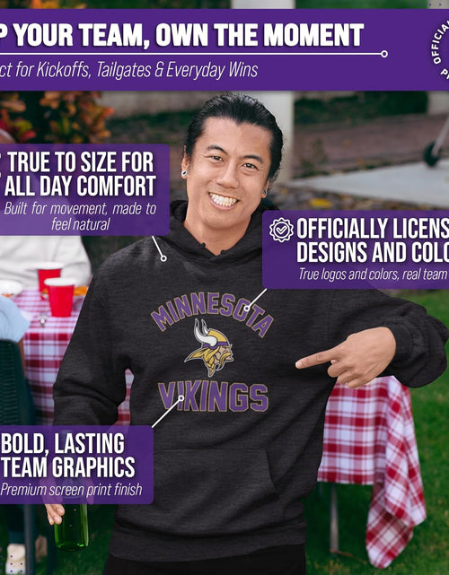 Load image into Gallery viewer, NFL Adult Gameday Hooded Sweatshirt - Poly Fleece Cotton Blend - Stay Warm and Represent Your Team in Style
