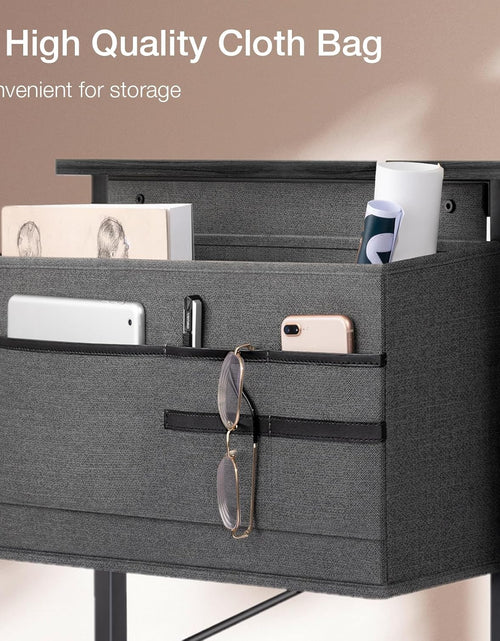 Load image into Gallery viewer, Computer Desk, 40 Inch Small Study Table, Office Desk with Storage, Work Table with Headphone Hook for Small Space Home Office, Black
