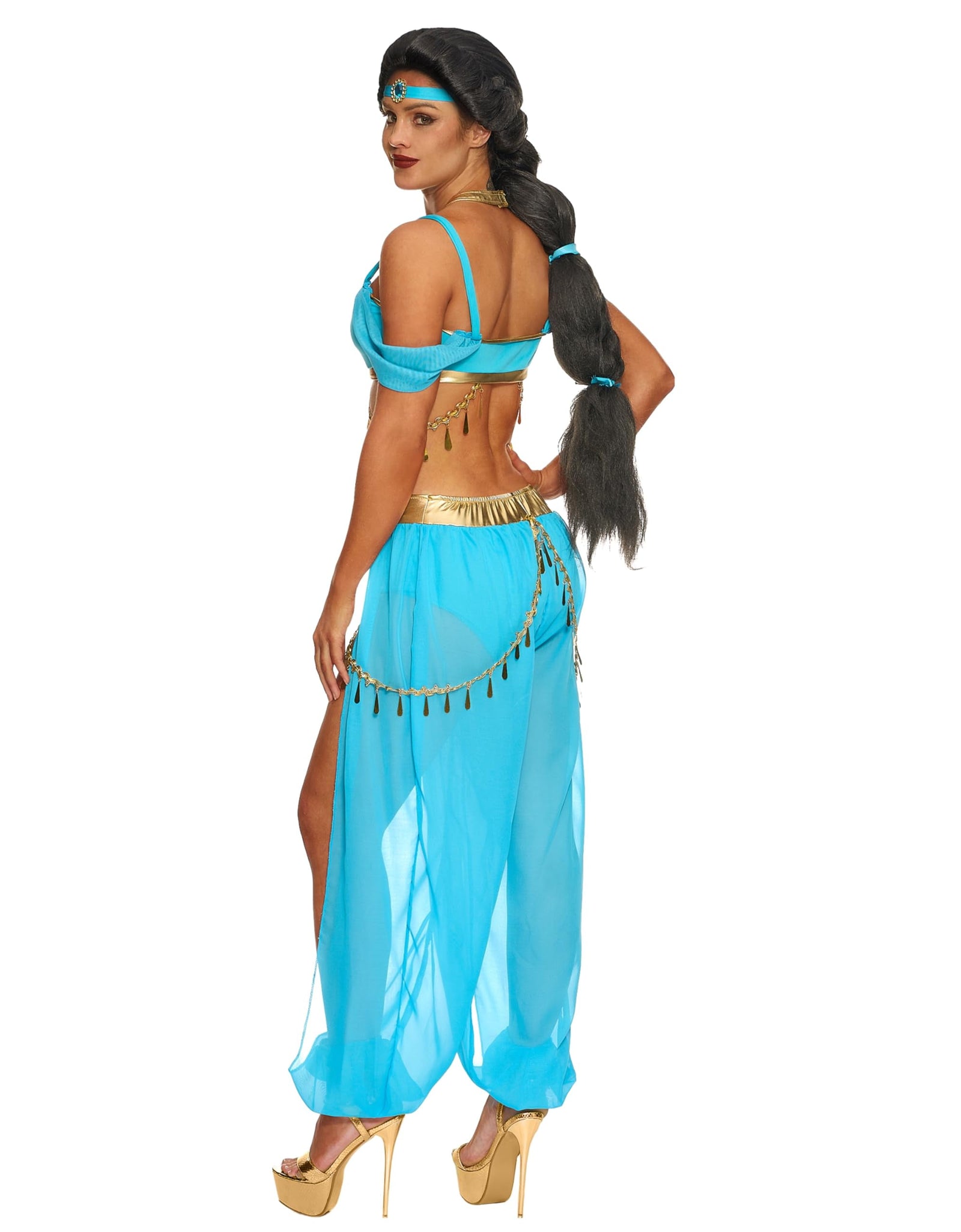 Arabian Princess Costume for Women Fairy Dance Outfit Halloween Fancy-Dress Costume for Themed Party Cosplay