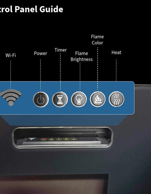 Load image into Gallery viewer, Smart Electric Fireplace-The Sideline 36&quot; Wide-In Wall Recessed - 30 Realistic Ember Color/Flame Options - 1,500W Heater W/Thermostat - Log &amp; Crystal Hearth Options - Alexa/Wifi Enabled
