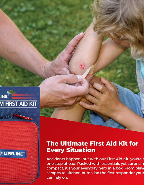 Load image into Gallery viewer, First My Family All-In-One Premium 2-Person Emergency Survival Kit | Hurricane &amp; Earthquake Preparedness Supplies | Disaster Backpack with 72-Hour Survival Gear, First Aid, and More
