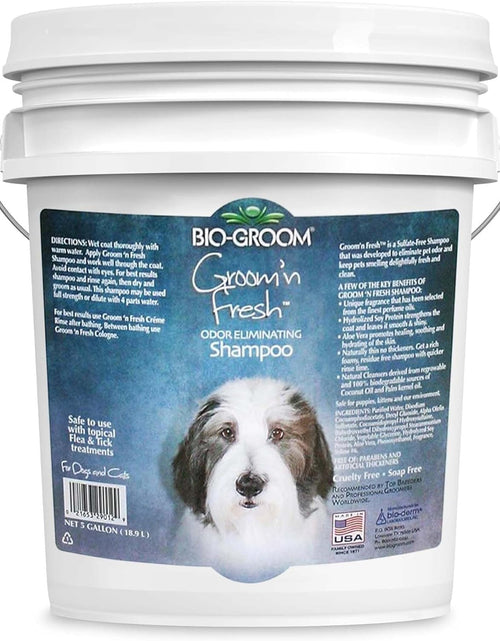 Load image into Gallery viewer, Groom&#39;N Fresh Dog Shampoo - Odor Eliminating, Dog Bathing Supplies, Puppy Wash, Cat &amp; Dog Grooming Supplies, Cruelty-Free, Made in USA, Dog Products - 5 Gallons
