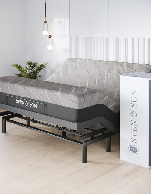 Load image into Gallery viewer, Harmony Adjustable Bed Base, Head and Foot Lift, Massage, Under-Bed Lights, USB, Gel Memory, Zero Gravity Smart Frame - King + 12 Inch Memory Foam Matt (Medium)
