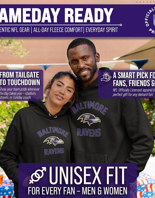 Load image into Gallery viewer, NFL Adult Gameday Hooded Sweatshirt - Poly Fleece Cotton Blend - Stay Warm and Represent Your Team in Style
