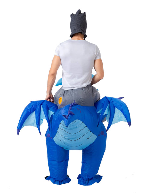 Load image into Gallery viewer, Blow up Dragon Costume, Inflatable Costume for Adult, Ride on Dragon Costume Halloween Party Dress Up
