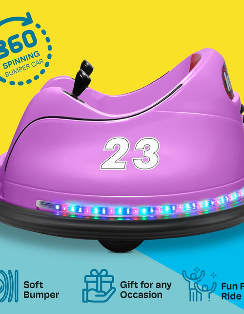 Load image into Gallery viewer, 6V Electric Ride on Bumper Car for Kids &amp; Toddlers 1.5-6 Years Old, DIY Sticker Baby Bumping Toy Gifts W/Remote Control, LED Lights &amp; 360 Degree Spin, ASTM Certified
