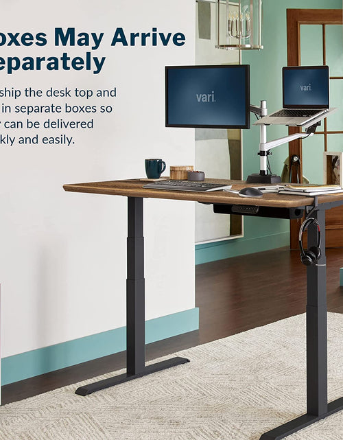 Load image into Gallery viewer, Electric Standing Desk - 60X30 desk, Adjustable Height Stand up Computer Desk - Dual Motor with Memory Presets, Stable T-Style Legs- Home Office Essentials - Reclaimed Wood
