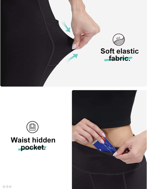 Load image into Gallery viewer, Anti-Nail Leggings for Women, Non-See-Through Yoga Pants with Phone Pockets, Tummy Control Full-Length/Capri Tights

