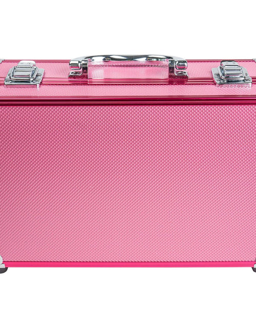 Load image into Gallery viewer, Carry All Make up Train Case with Pro Makeup Set, Beauty Brushes, Lipsticks, Eye Shadows, Blushes, Powders, and More - Reusable Cosmetics Storage Organizer - Premium Gift Packaging - Pink
