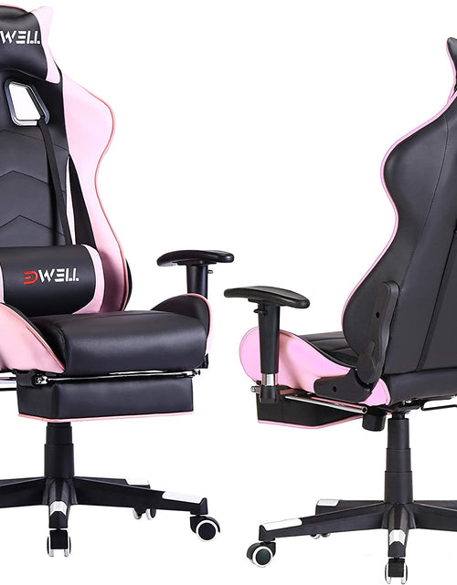 Load image into Gallery viewer, Pink Gaming Chair Ergonomic Computer Chair,Office Chair Gaming Massage Chair Gaming Chair with Footrest(Pink)
