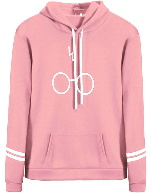 Load image into Gallery viewer, RGOSME Women Girls Hoodies Glasses Prinetd Teen Girl Aesthetic Sweatshirts (PinkXXL)
