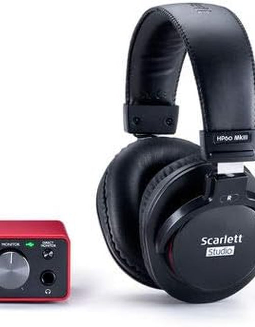 Load image into Gallery viewer, Scarlett Solo Studio 3Rd Gen USB Audio Interface Bundle for the Guitarist, Vocalist or Producer with Condenser Microphone and Headphones for Recording, Songwriting, Streaming and Podcasting
