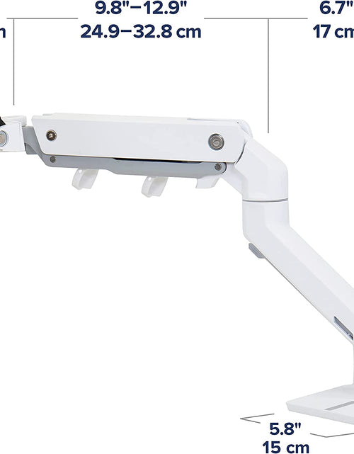 Load image into Gallery viewer, – HX HD Premium Heavy Duty Gaming Monitor Arm, Single Monitor Desk Mount – for 1000R Curved Ultrawide Monitors up to 49 Inches, 28 to 42 Lbs, VESA 75X75Mm or 100X100Mm – HD Pivot, White

