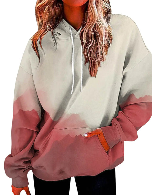 Load image into Gallery viewer, slqdgmryz Oversized Hoodies for Women Plus Size Drawstring Cute Hoodie Loose Preppy Sweatshirt with Pocket Womens Pullover Comfort Hoodies for Anxiety Plus Size Sweatshirts for Women 2024 Pink Large
