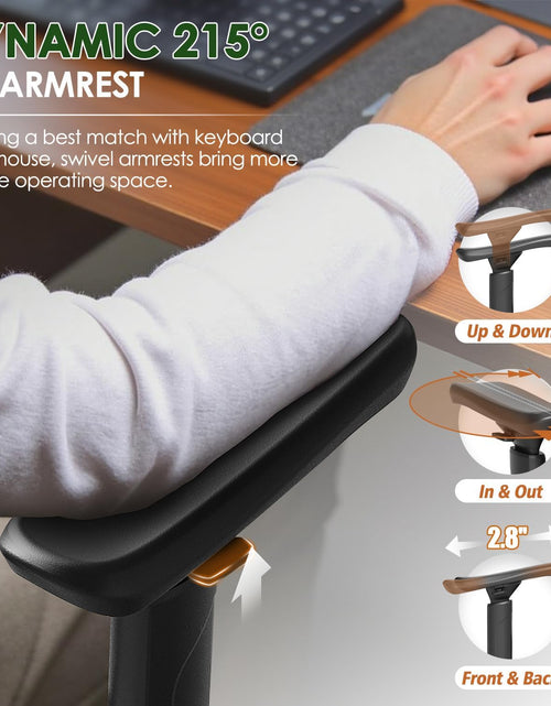 Load image into Gallery viewer, Ergonomic Office Chair, Big and Tall Mesh Chair with Lumbar Support, 3D Armrest - 215° Rotation, Adjustable Headrest &amp; Soft Seat, Durable Desk Chair 350LBS for Work Gaming Computer,Grey
