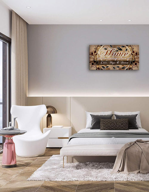 Load image into Gallery viewer, Inspirational Home &amp; Family Quotes Motto Canvas Wall Art, Home Sweet Home Framed Artwork Painting Love, Hope &amp; Dream Theme Quotes Warm Family Wall Art for Living Room Bedroom House Farmhouse Walls
